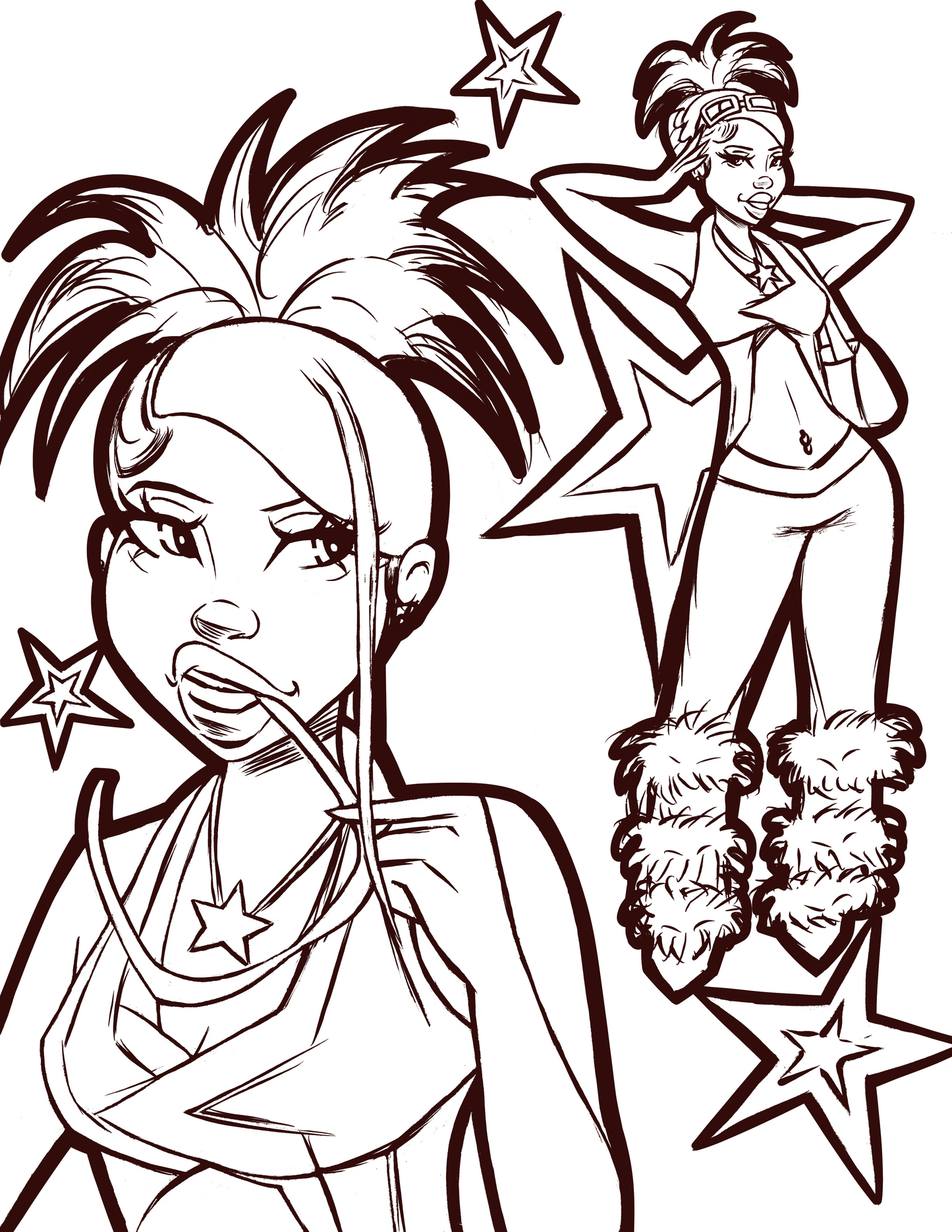 Diva Coloring Page