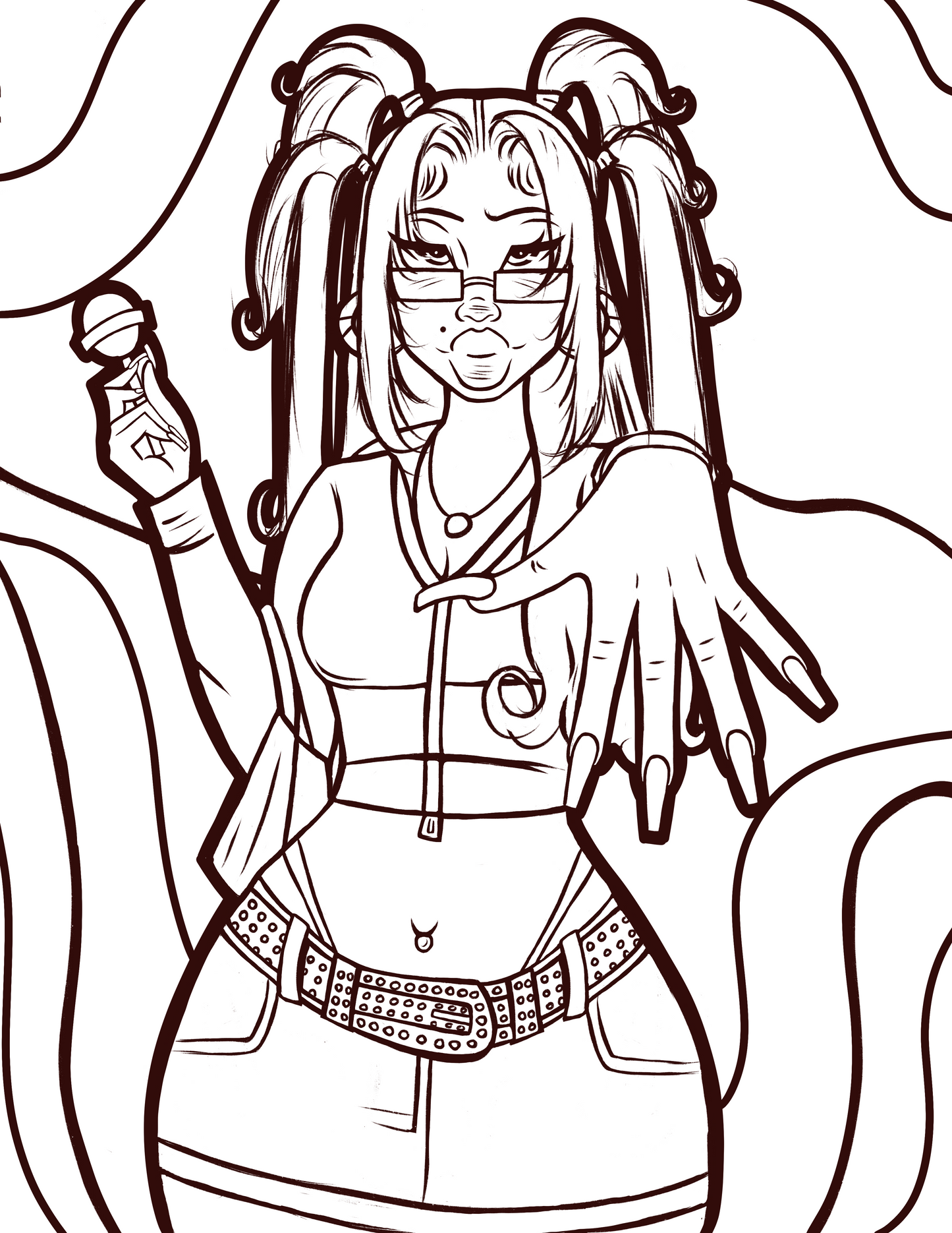 Hot Girl Coloring Page